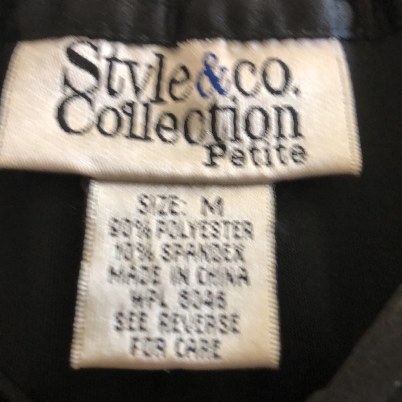 STYLE & CO Black Velvet Pull-On Pants - Picture 5 of 6